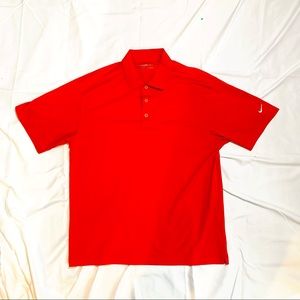 Men’s Nike Golf Red Dri Fit Golf Polo Shirt Large